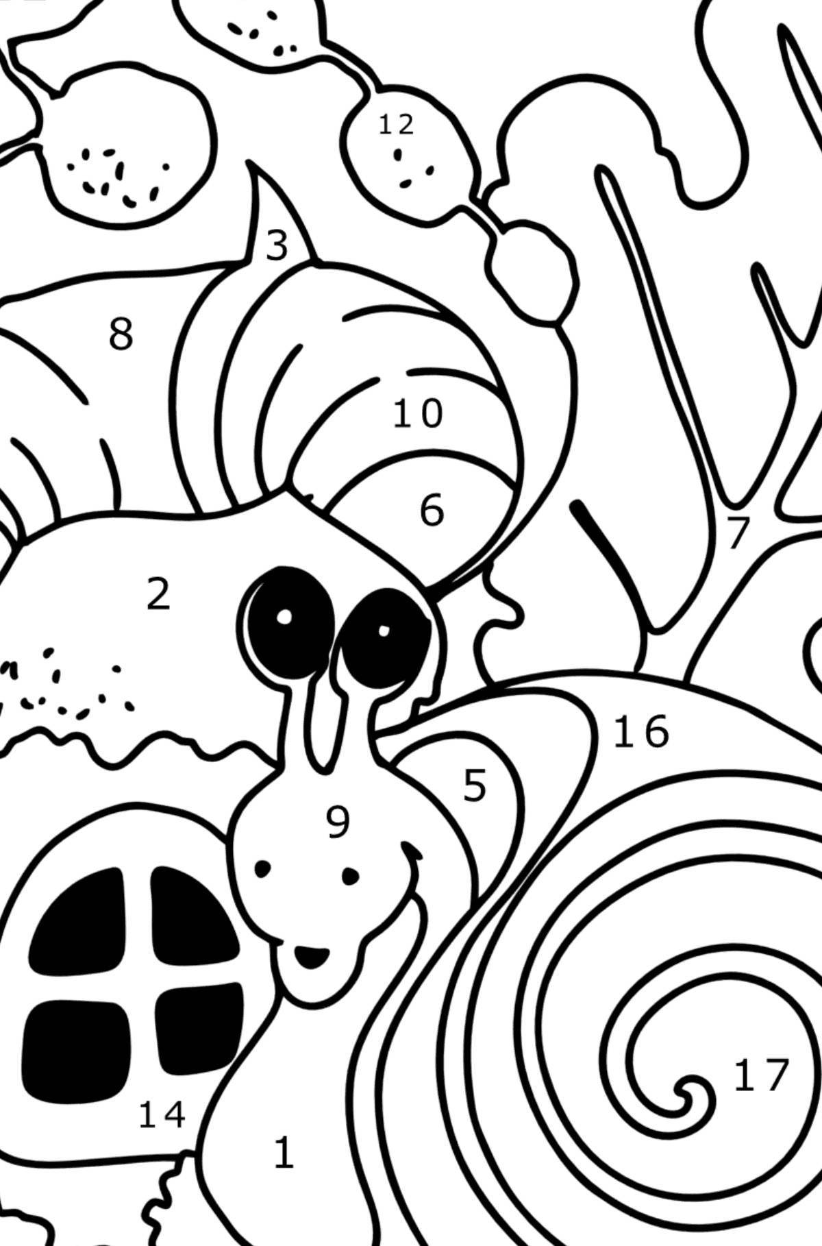 Fancy snail coloring book for kids 5-6 years old