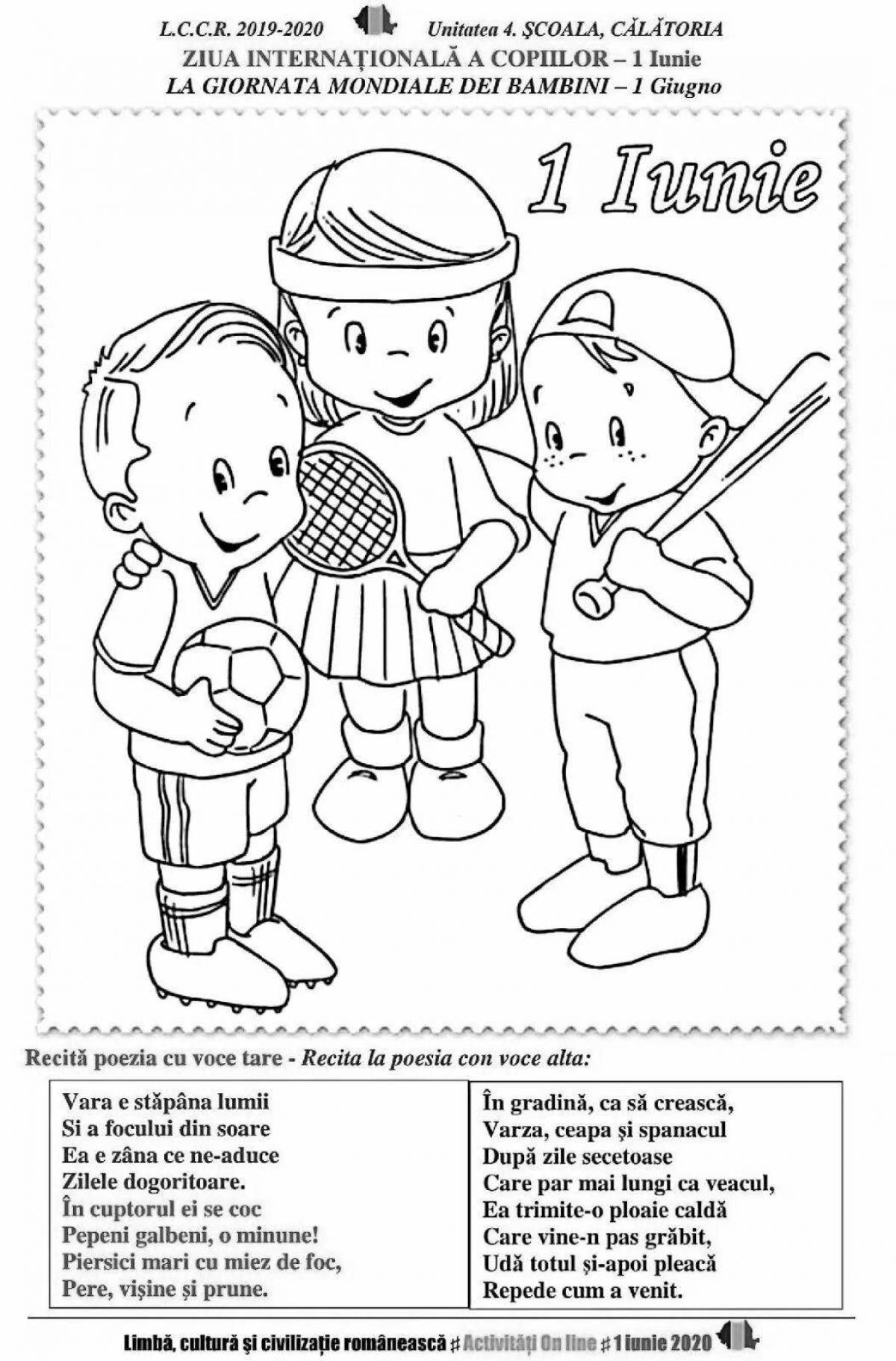 Playful friendship coloring for preschoolers