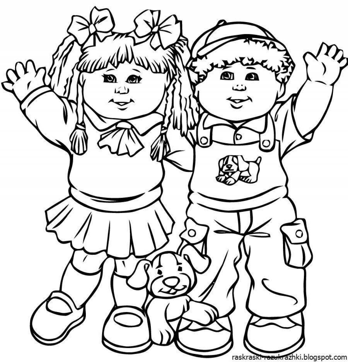 Creative friendship coloring book for preschoolers