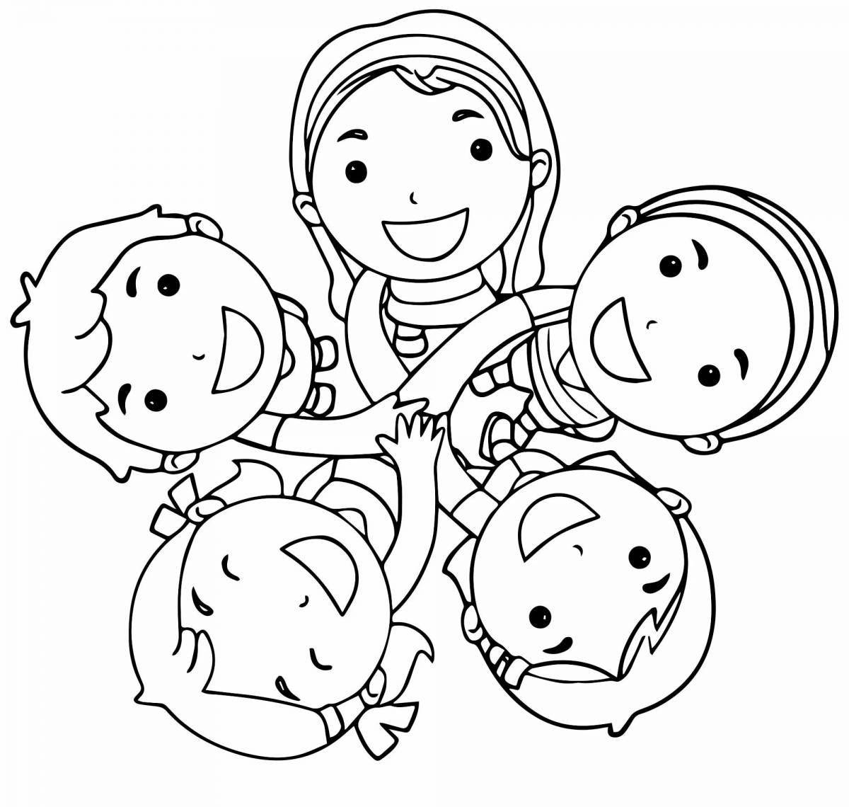 Soulful friendship coloring book for preschoolers