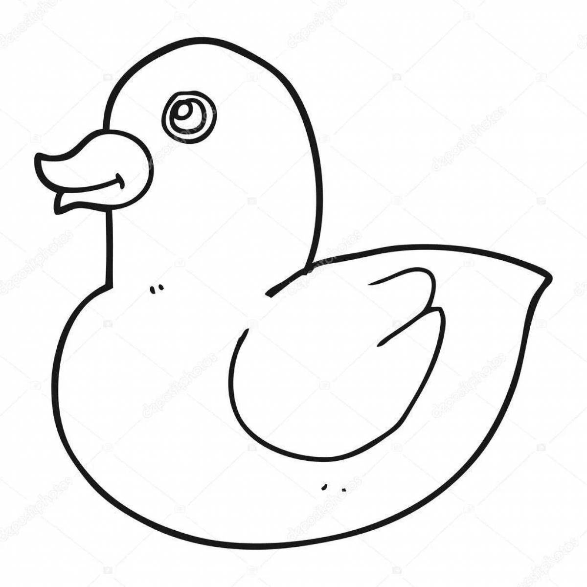 Joyful Dymkovo duck coloring pages for young children