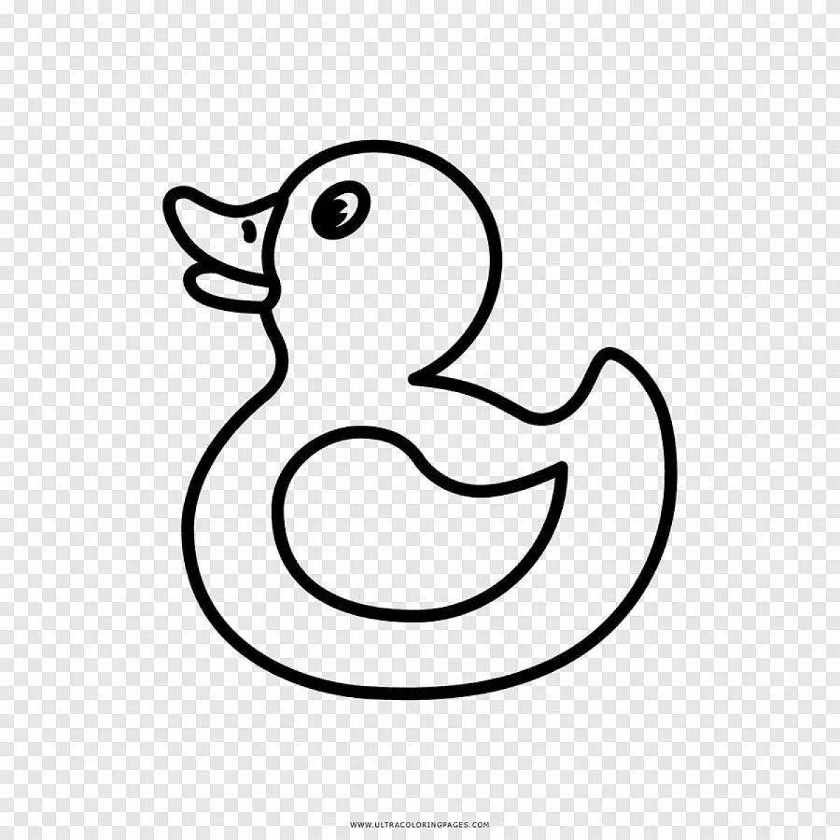 Magic Dymkovo Duck Coloring Book for Young Children