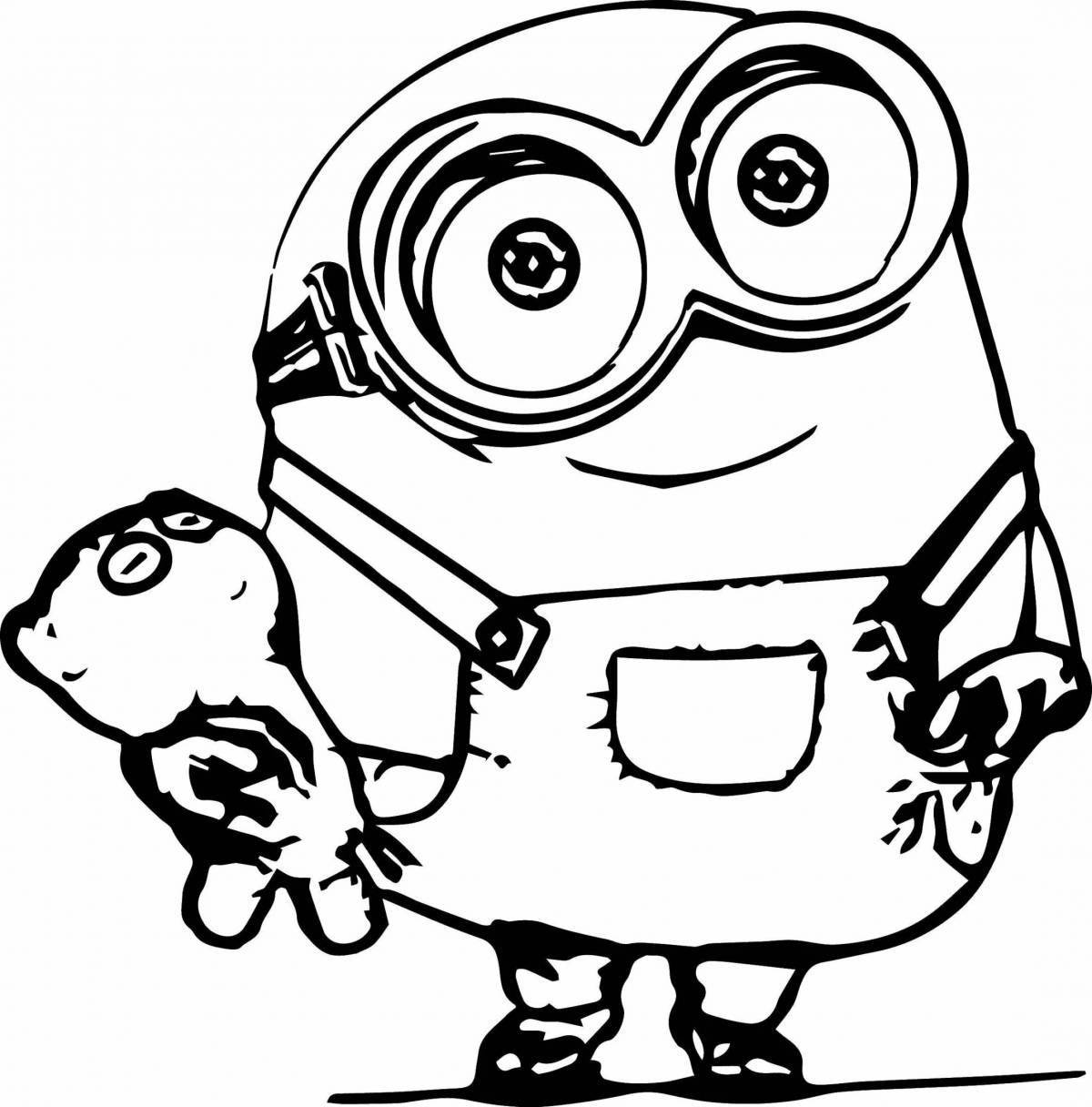 Adorable minion coloring pages