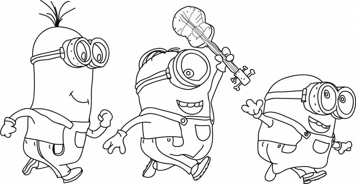 Minion friendly coloring pages