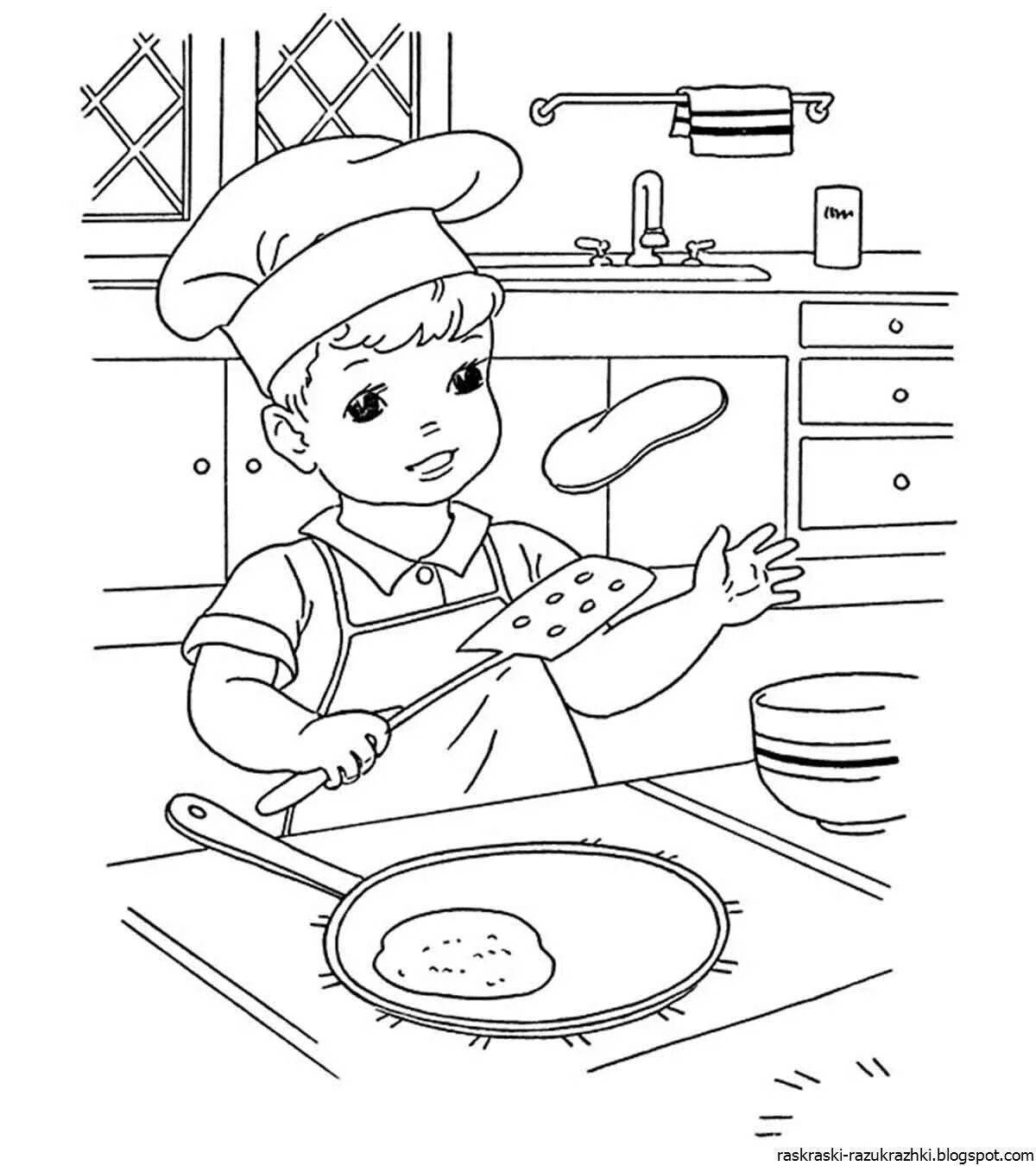 Цветная раскраска масленица