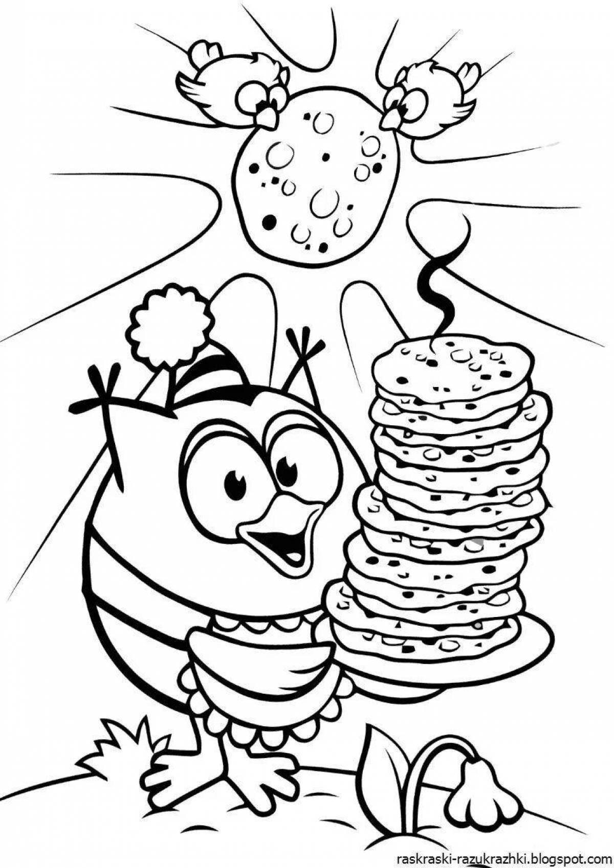 Color-fantastic maslenitsa coloring page