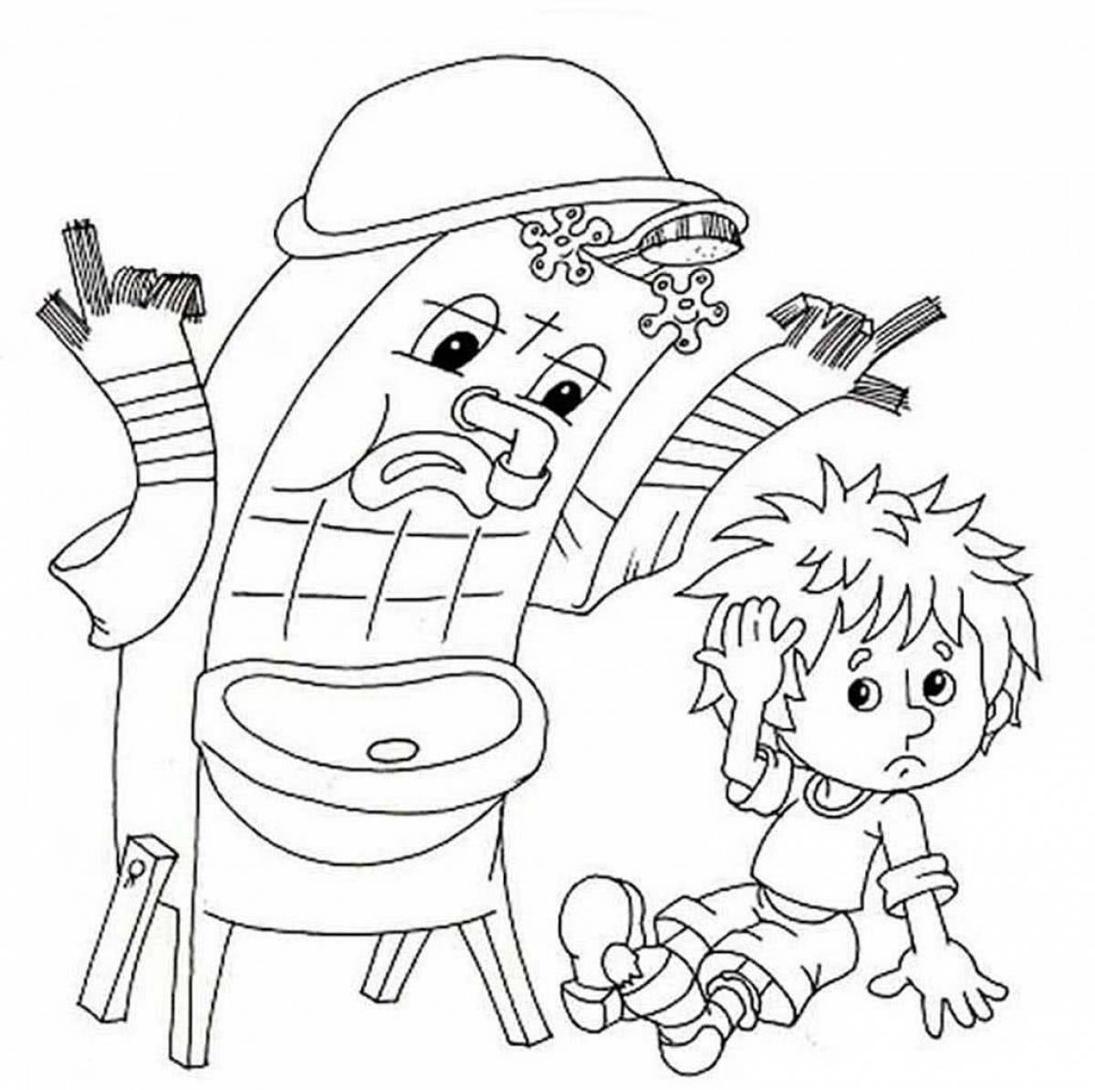 Color-creative moidodyr coloring page для детей 3-4 лет