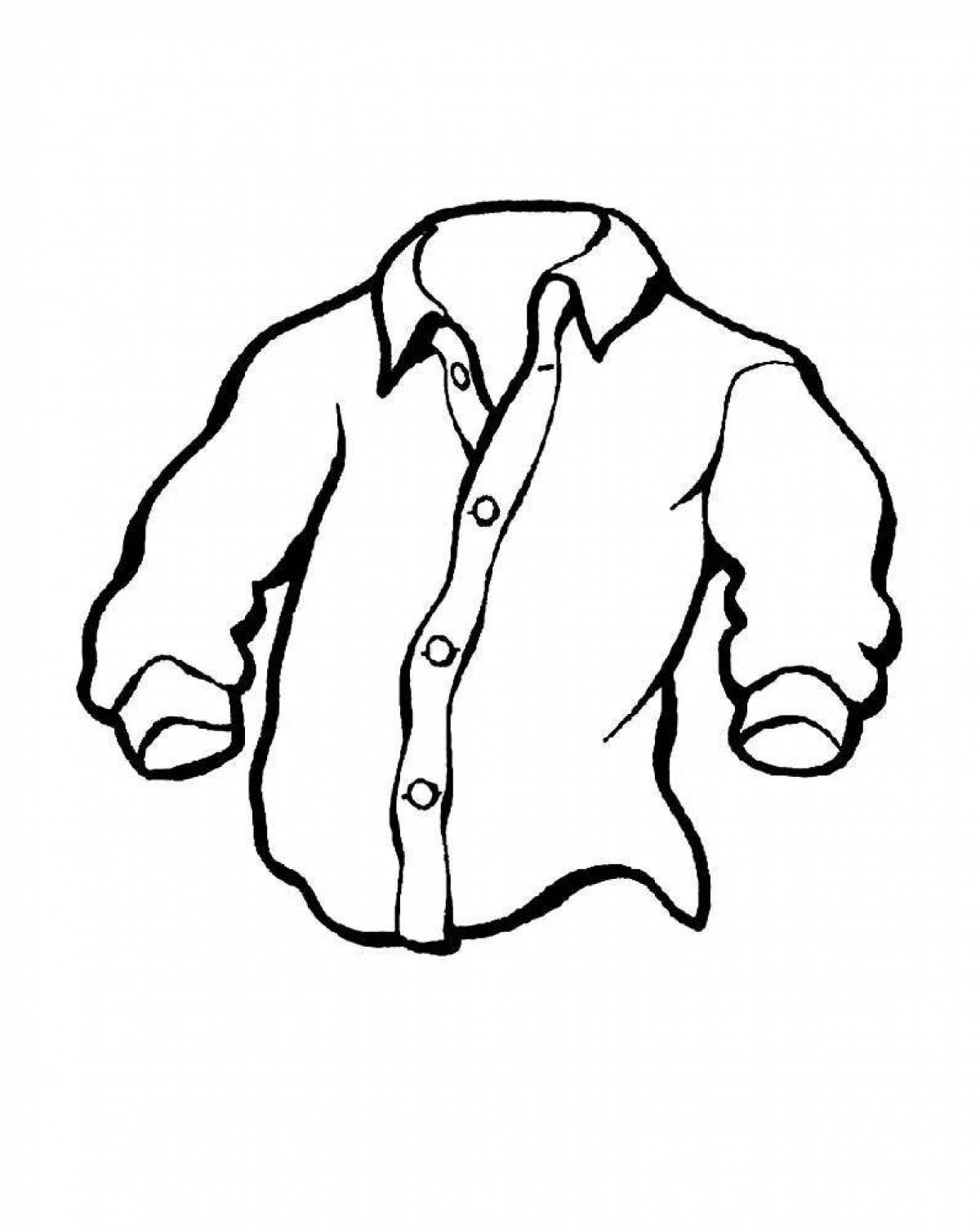 Яркая рубашка-раскраска для детей 4-5 лет