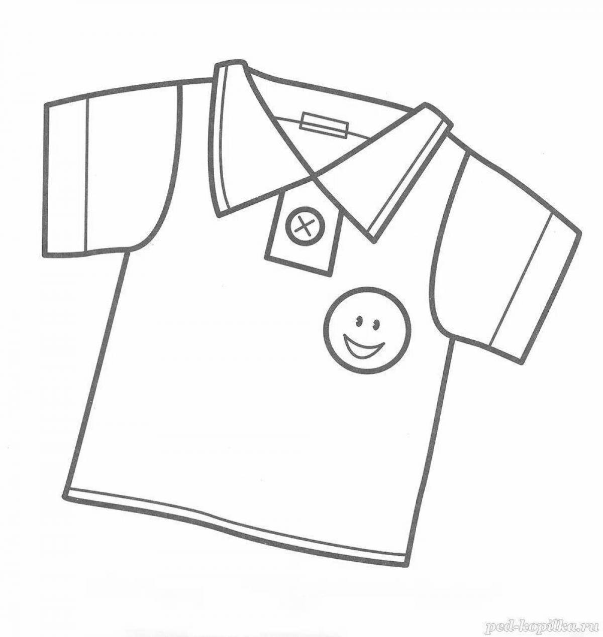 Playful shirt coloring for 4-5 year olds