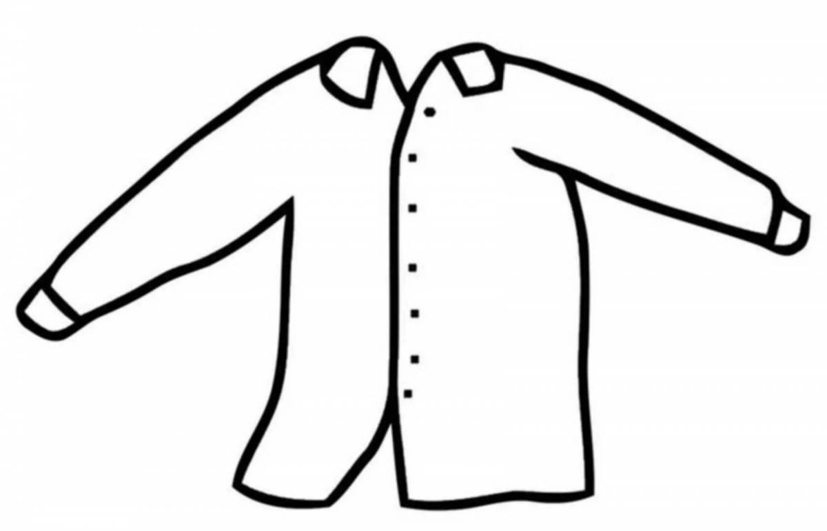 Sweet shirt coloring page for children 4-5 years old