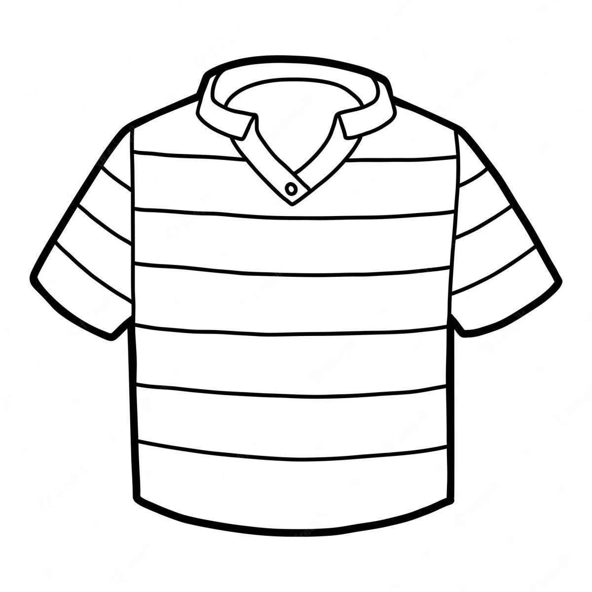 Coloring page cute shirt for 4-5 year olds