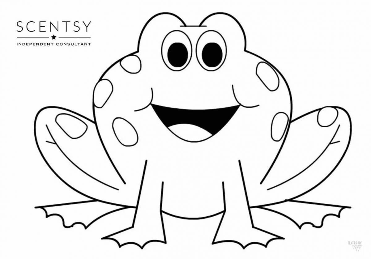 Раскраска color-blast frog для детей 3-4 лет