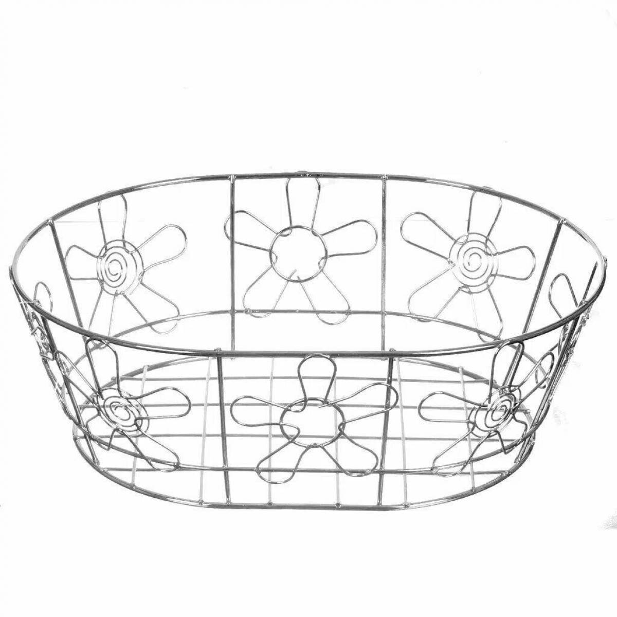 Tempting fruit bowl empty coloring book for kids