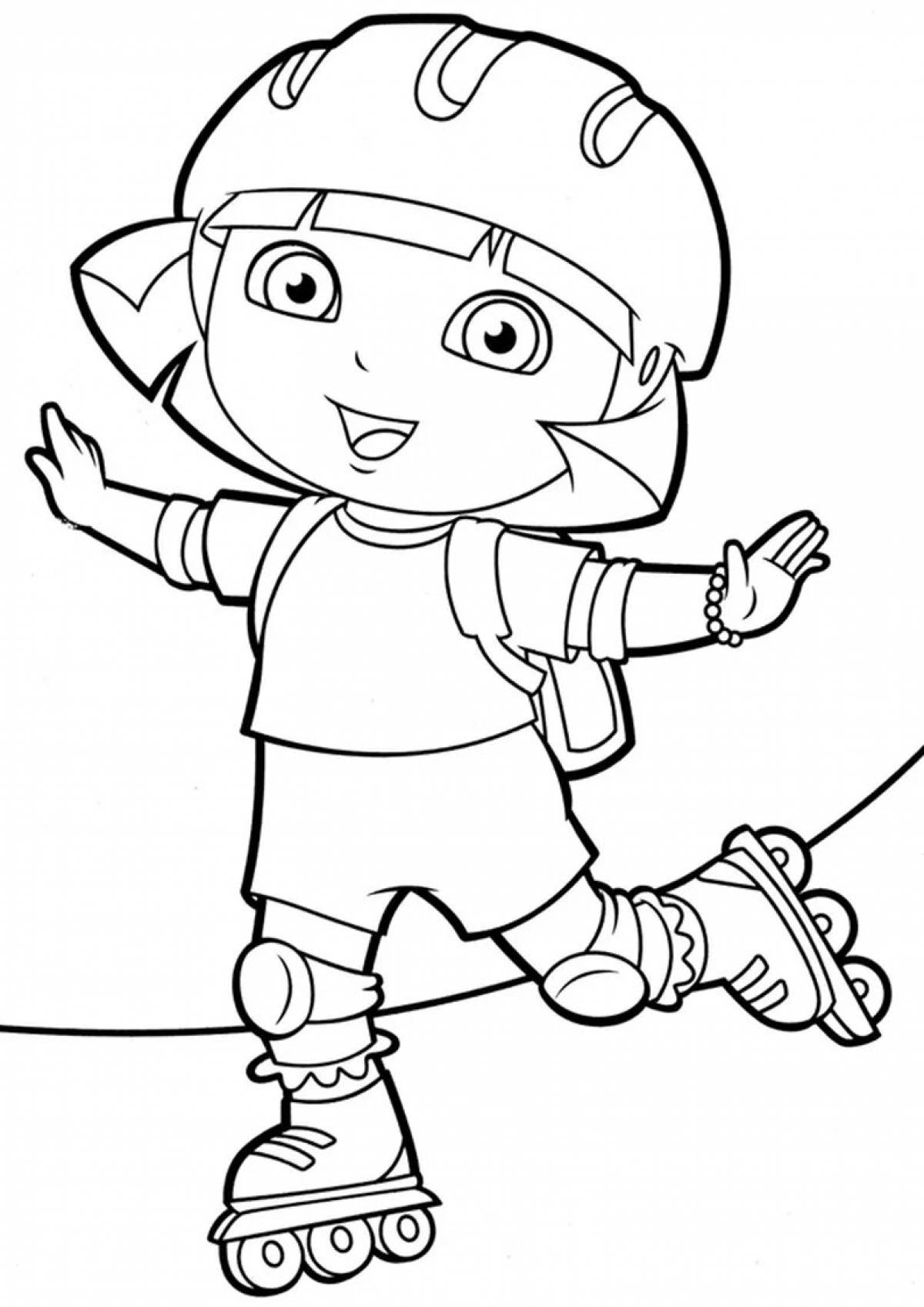 Glitter sports coloring book for 3-4 year olds