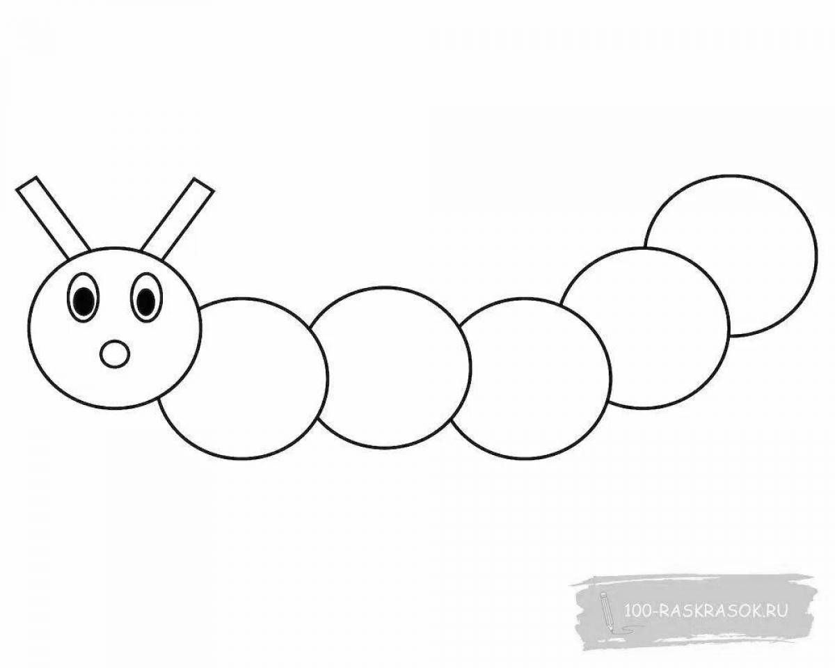 Fancy caterpillar coloring pages for kids