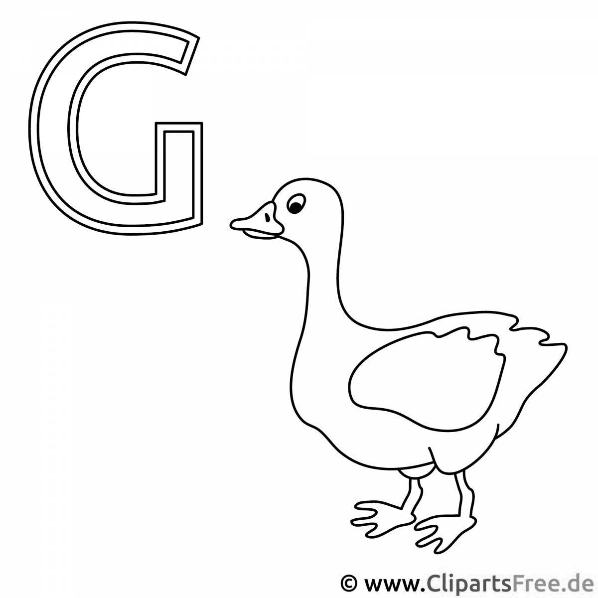 Sweet goose coloring book for 3-4 year olds
