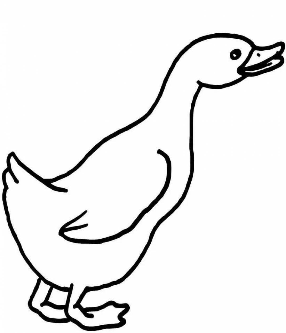Exquisite goose coloring book for 3-4 year olds