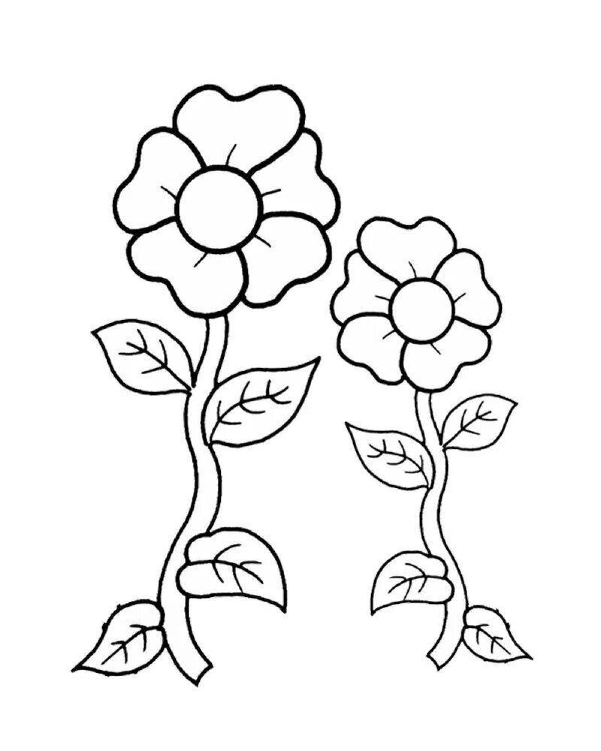 Amazing flower coloring pages for kids 3 4