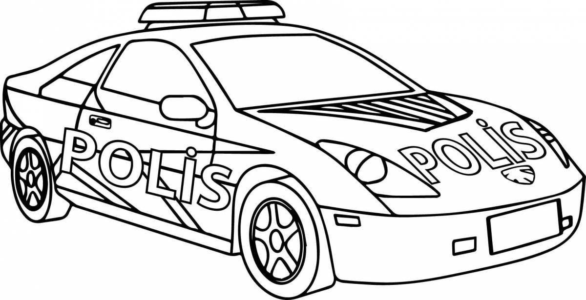 Playful car coloring for boy 5 years old
