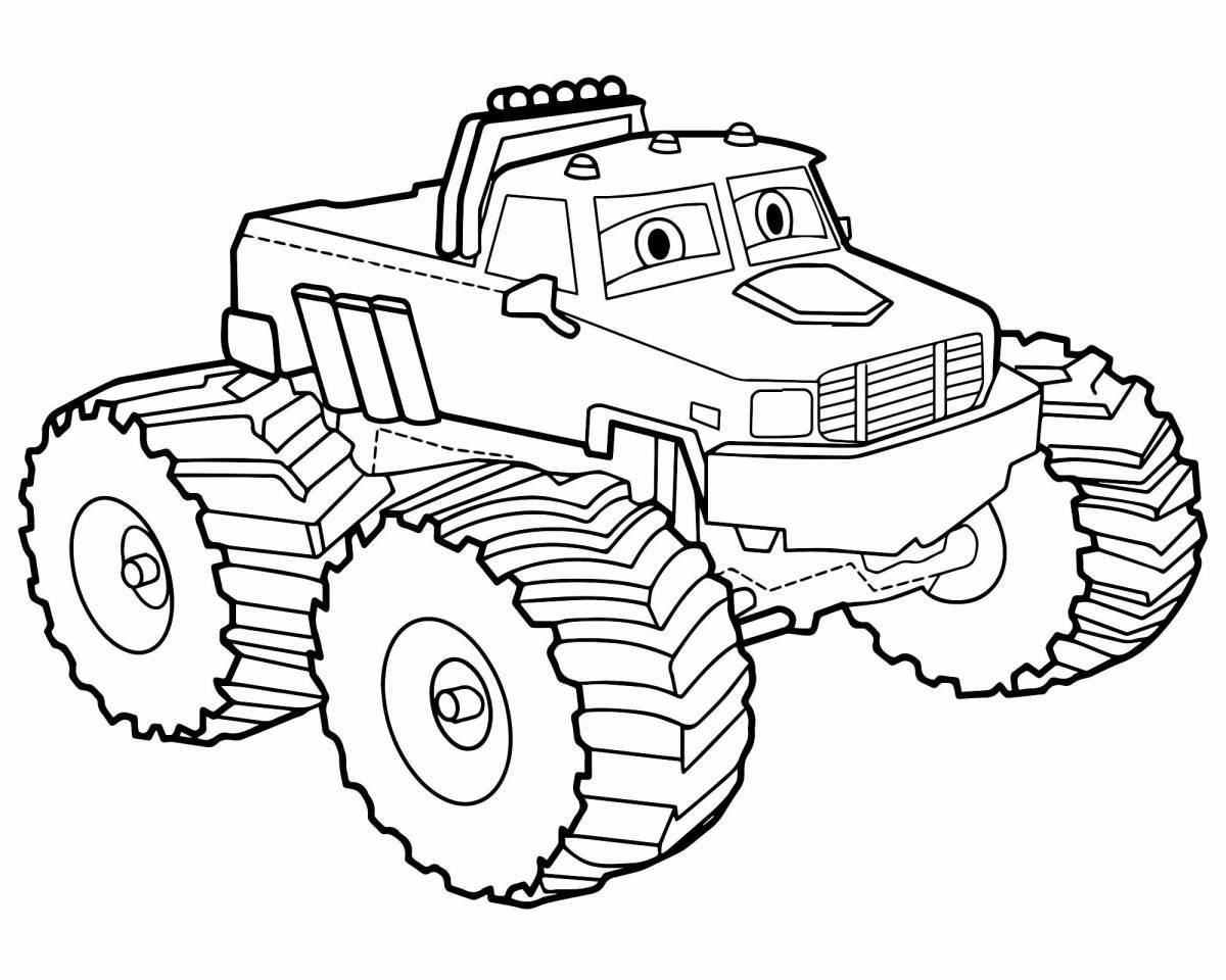 Coloring pages bold cars for boys 5 years old