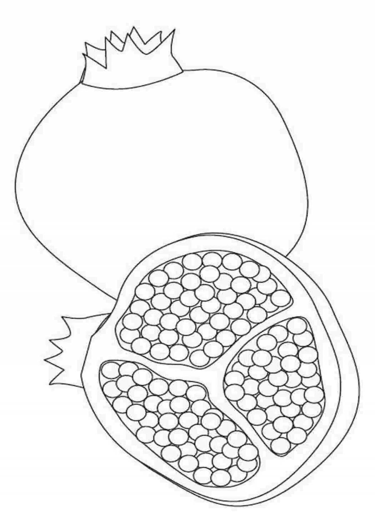 Гранат рисунок для детей карандашом