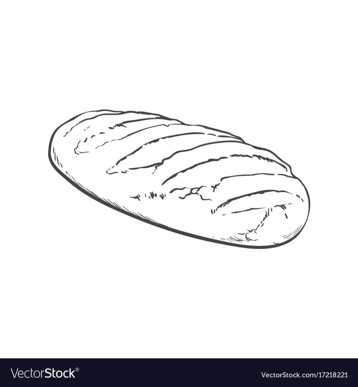 Хлеб раскраска для детей