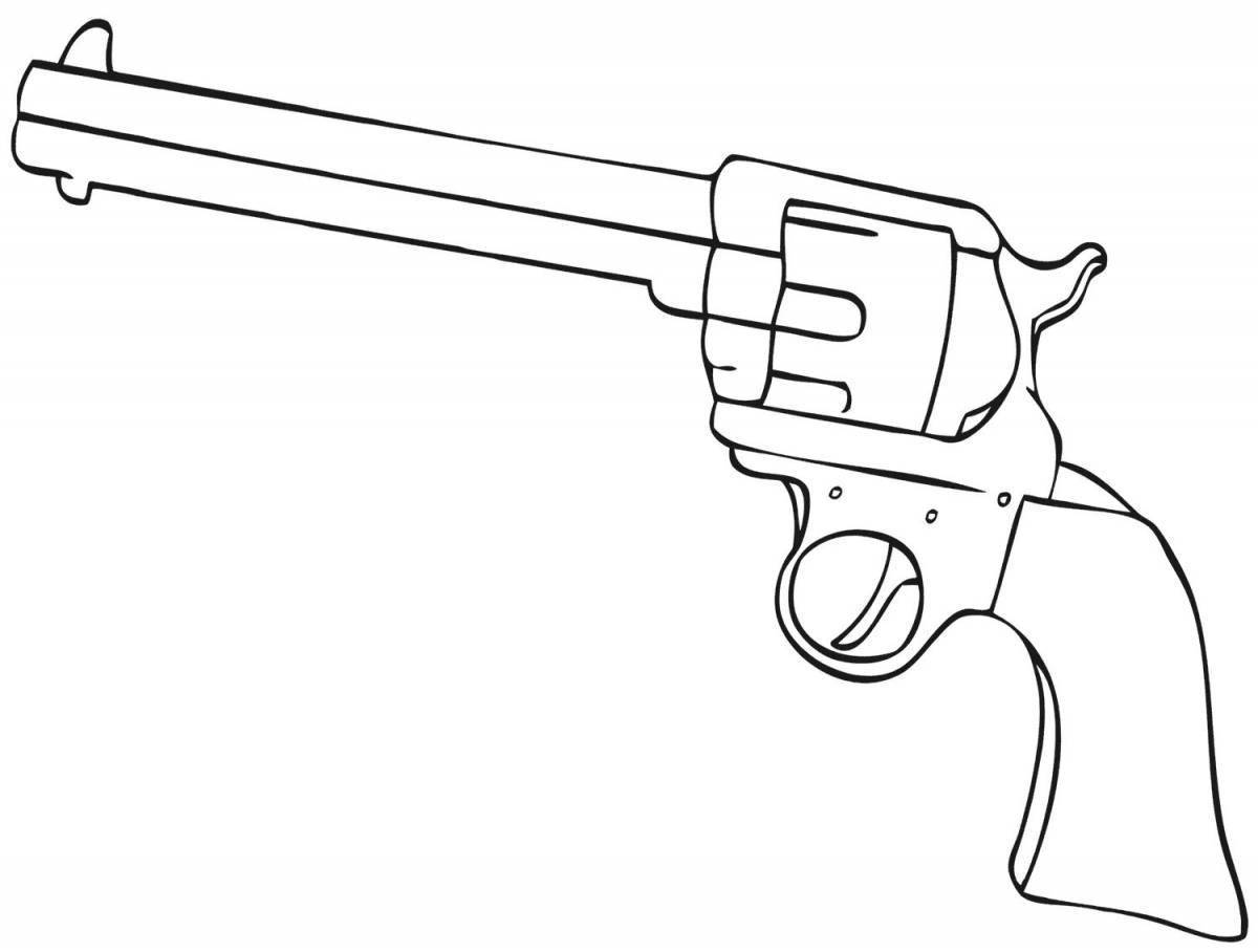 Пистолет рисунок раскраска
