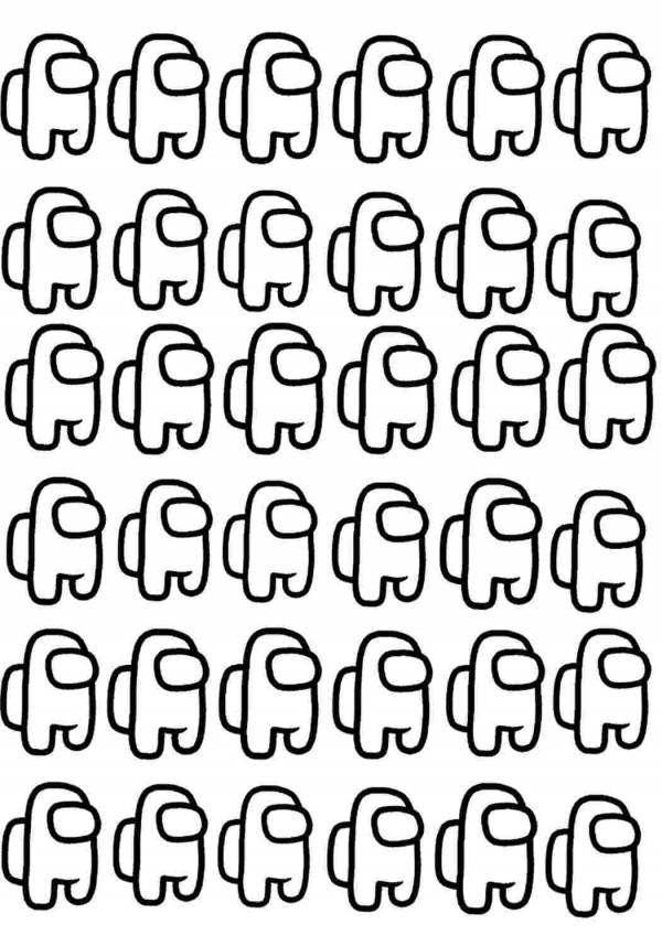 Coloring Pages Amogus for kids (36 pcs) - download or print for free #21680