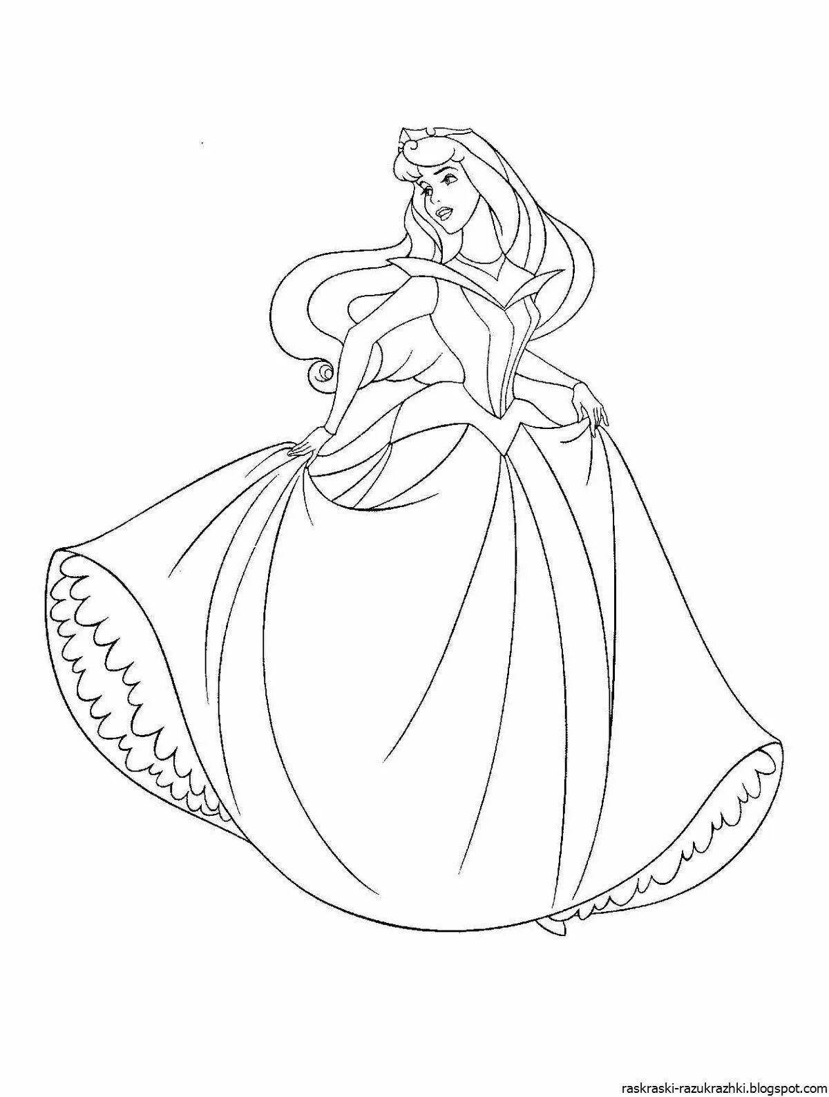Amazing princess coloring pages for girls 4-5 years old