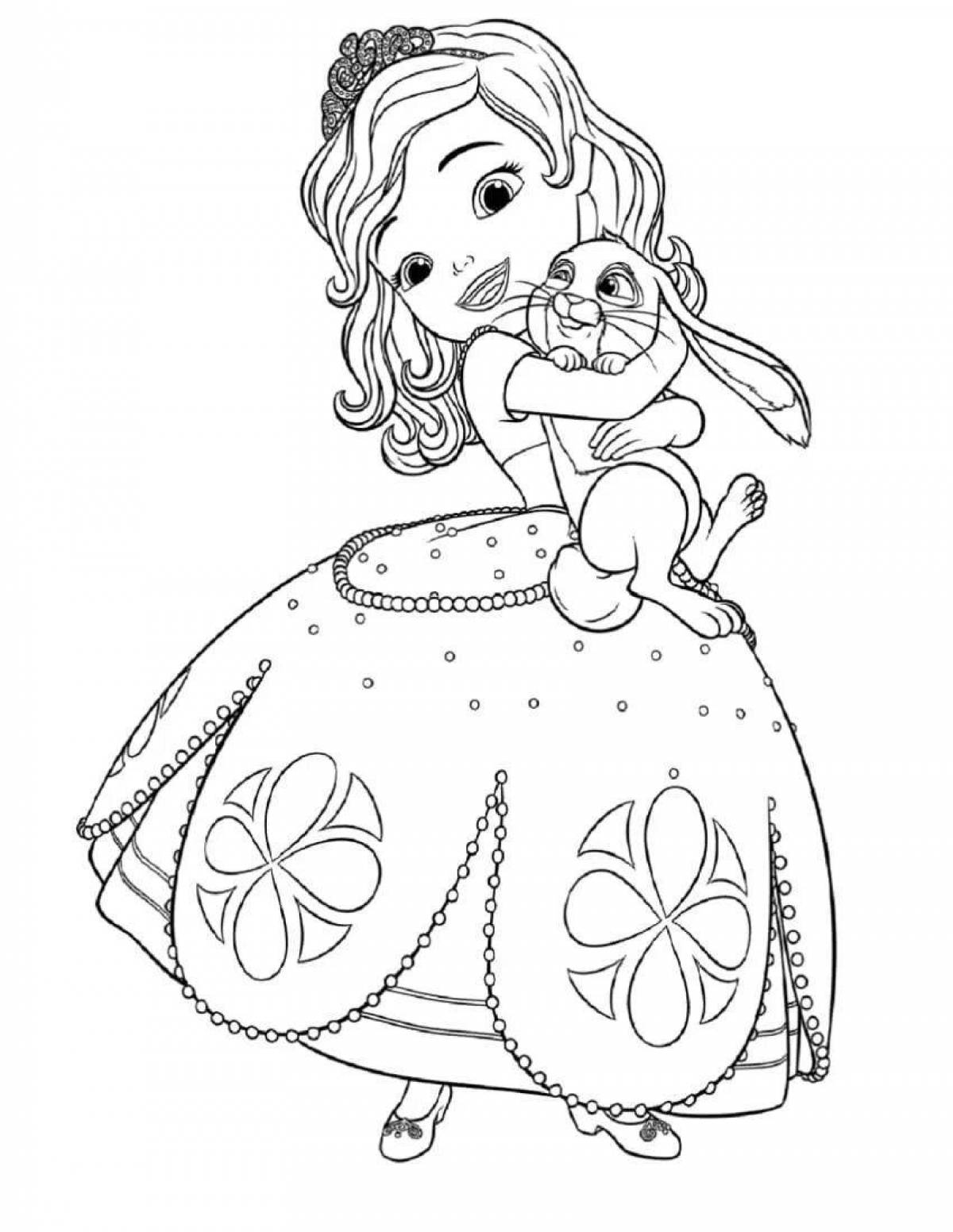 Great princess coloring pages for girls 4-5 years old