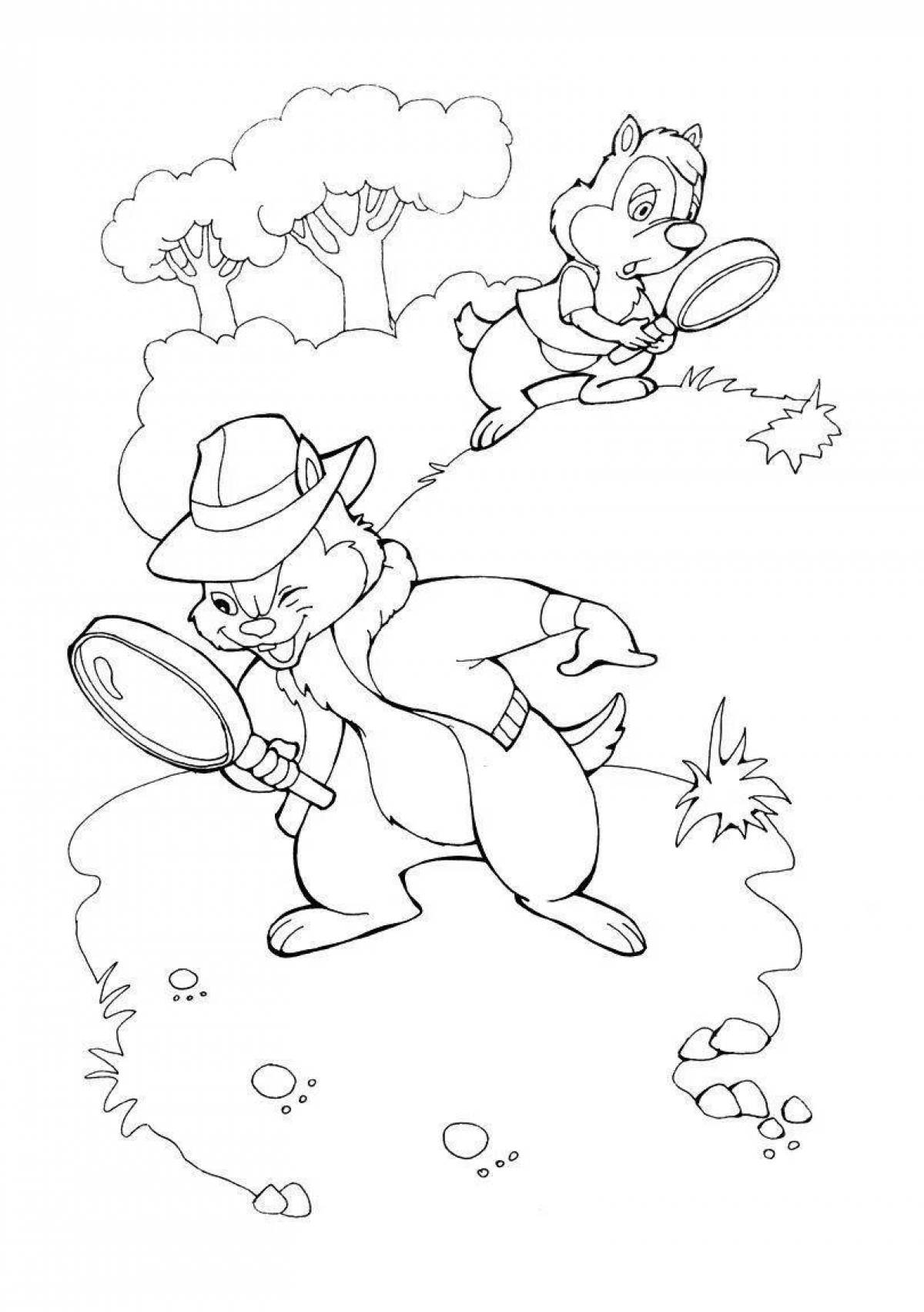 Chip and Dale coloring book for kids
