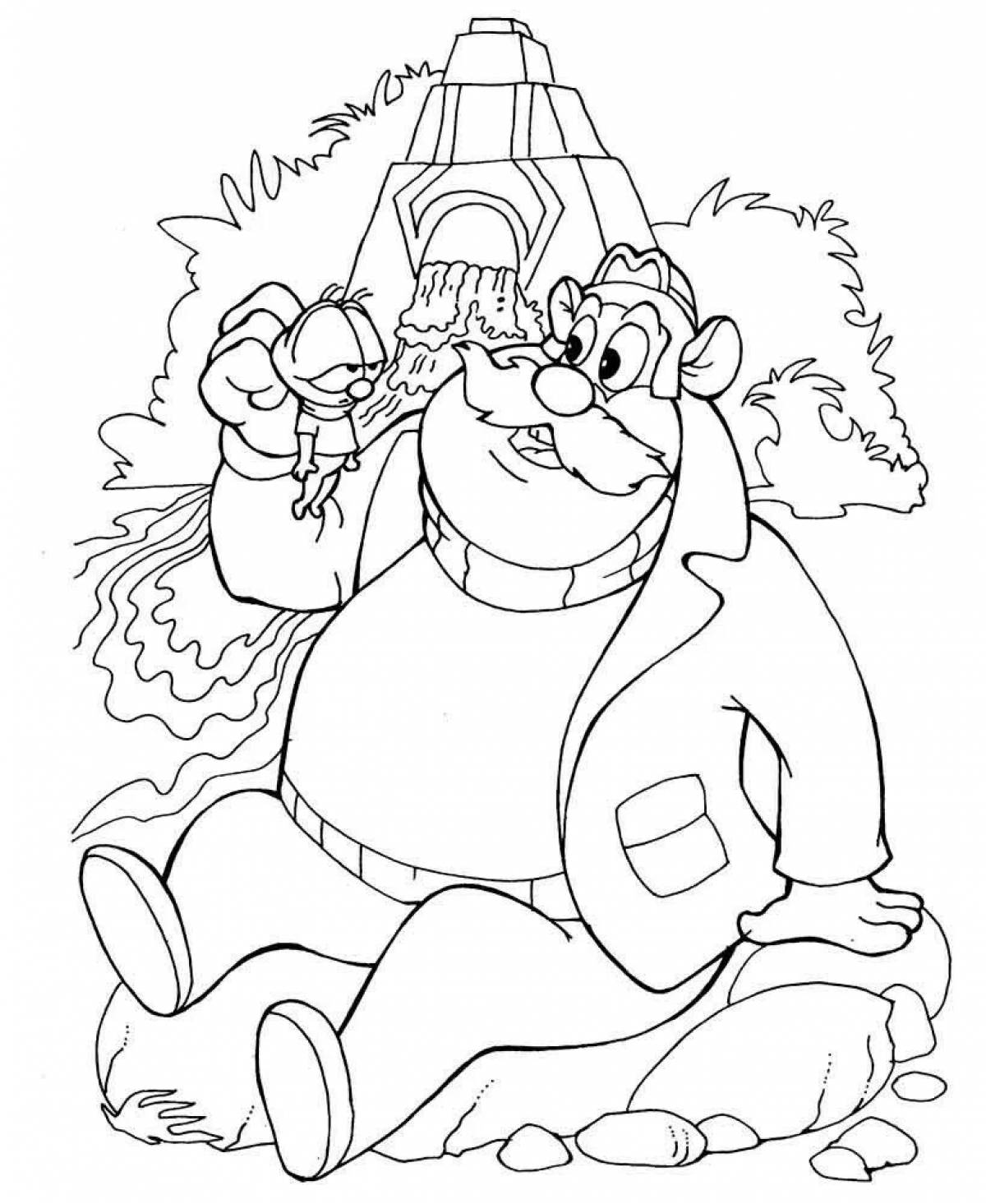 Adorable chip and dale coloring pages for kids