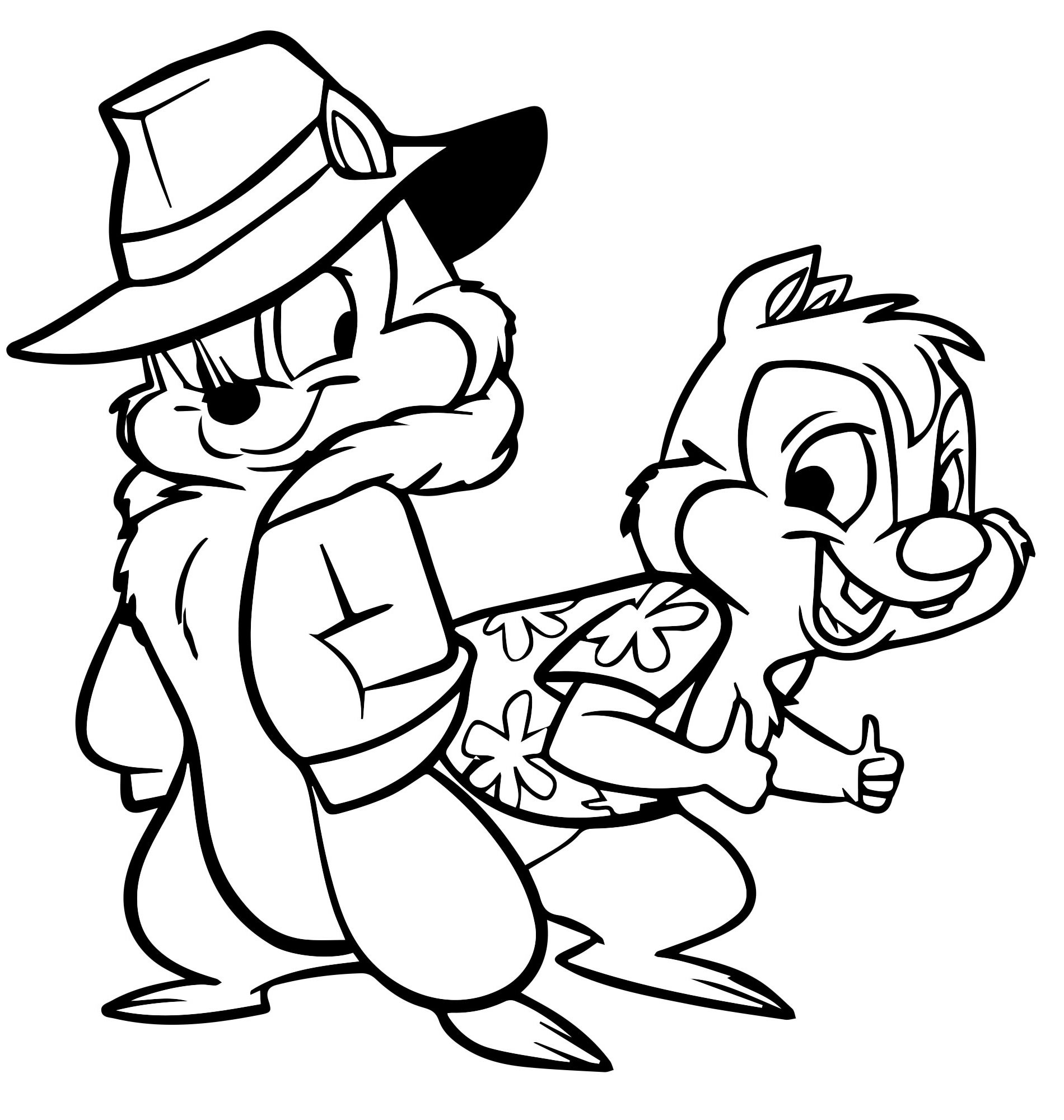 Chip and dale live coloring for kids