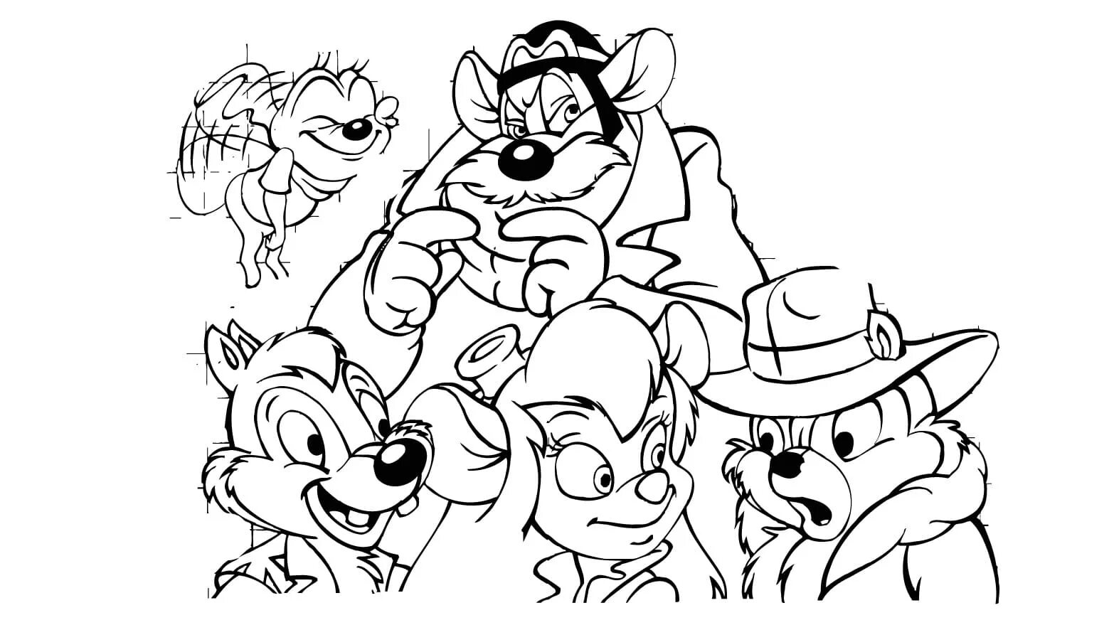 Chip and Dale fun coloring book for kids