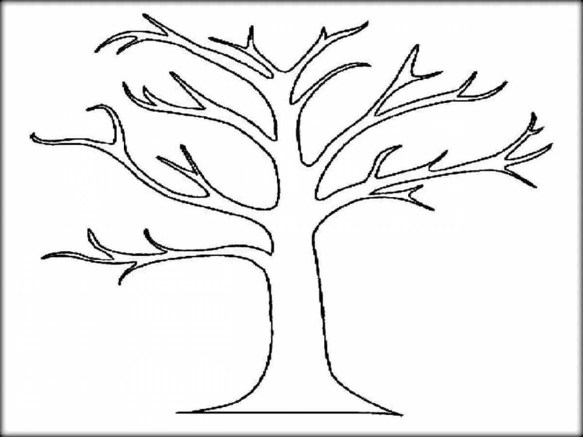 Junior Shining Tree Trunk Coloring Page
