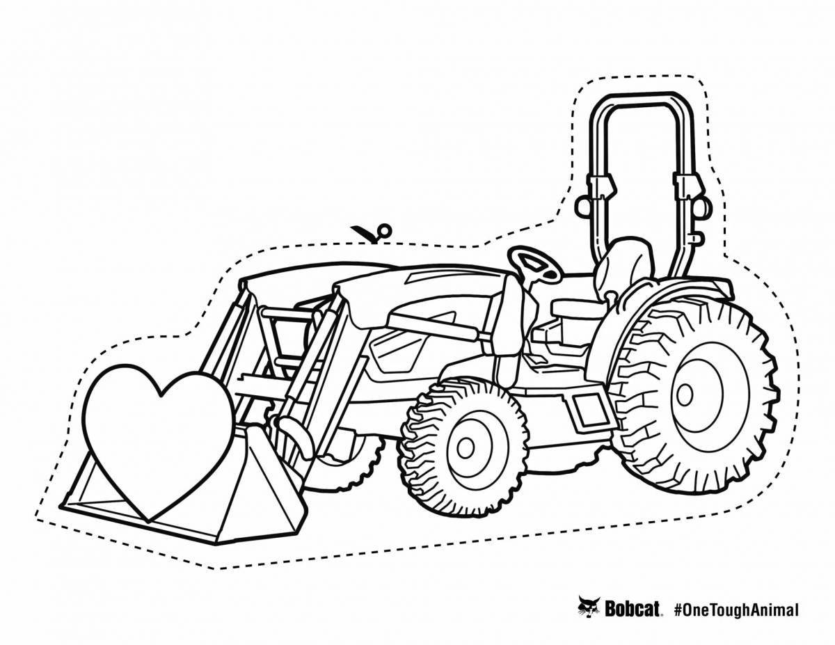 Живой трактор с ковшом для малышей