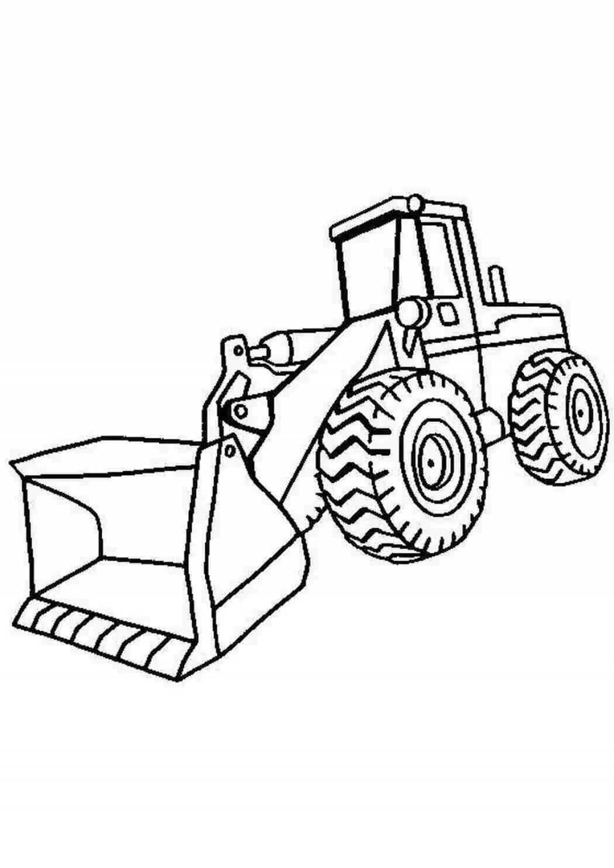 Great tractor with bucket for kids