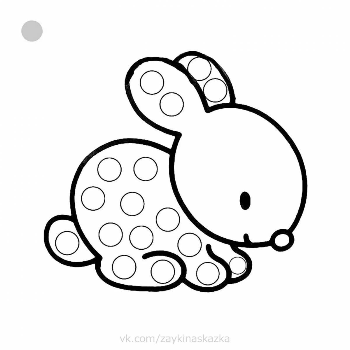 Photo Colorful finger coloring page for 1 year olds