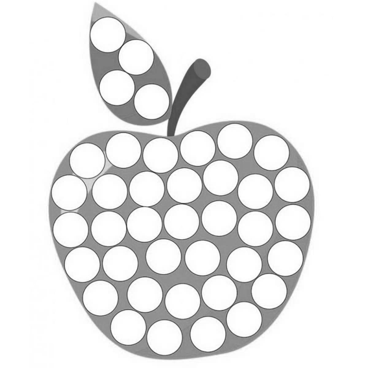 Photo Colorful finger coloring page for 1 year olds