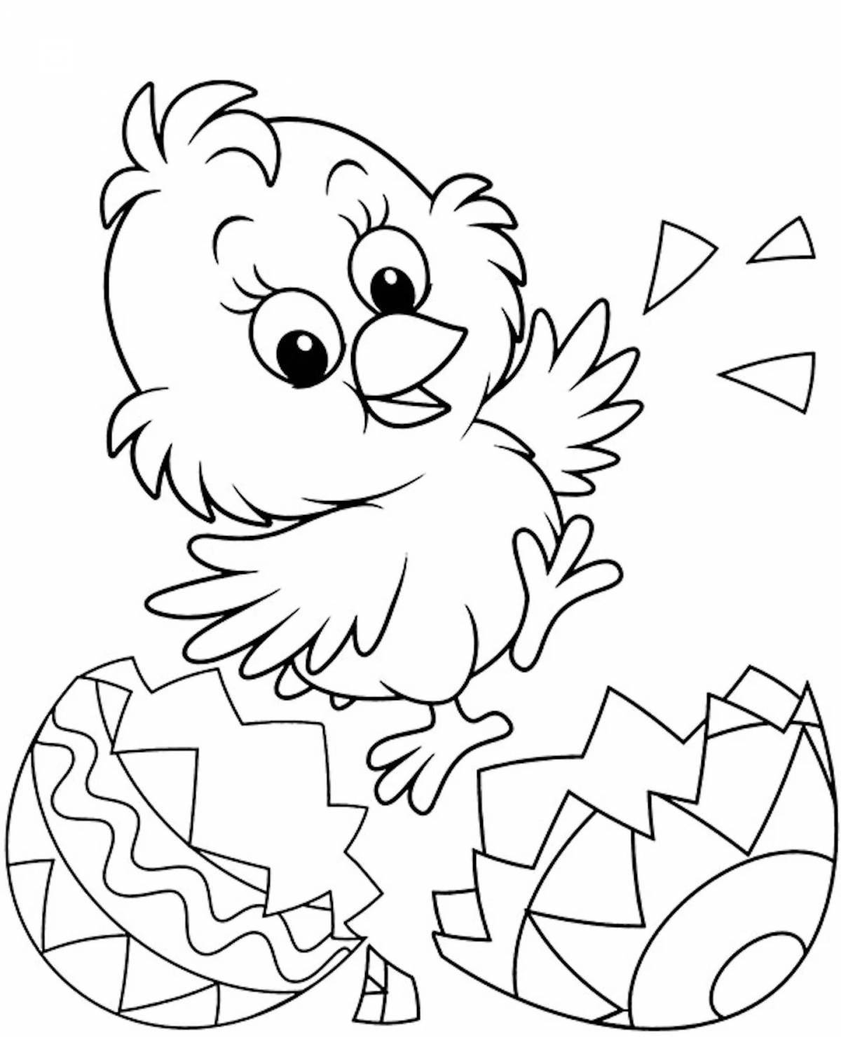 Cute chicks coloring book for 6-7 year olds