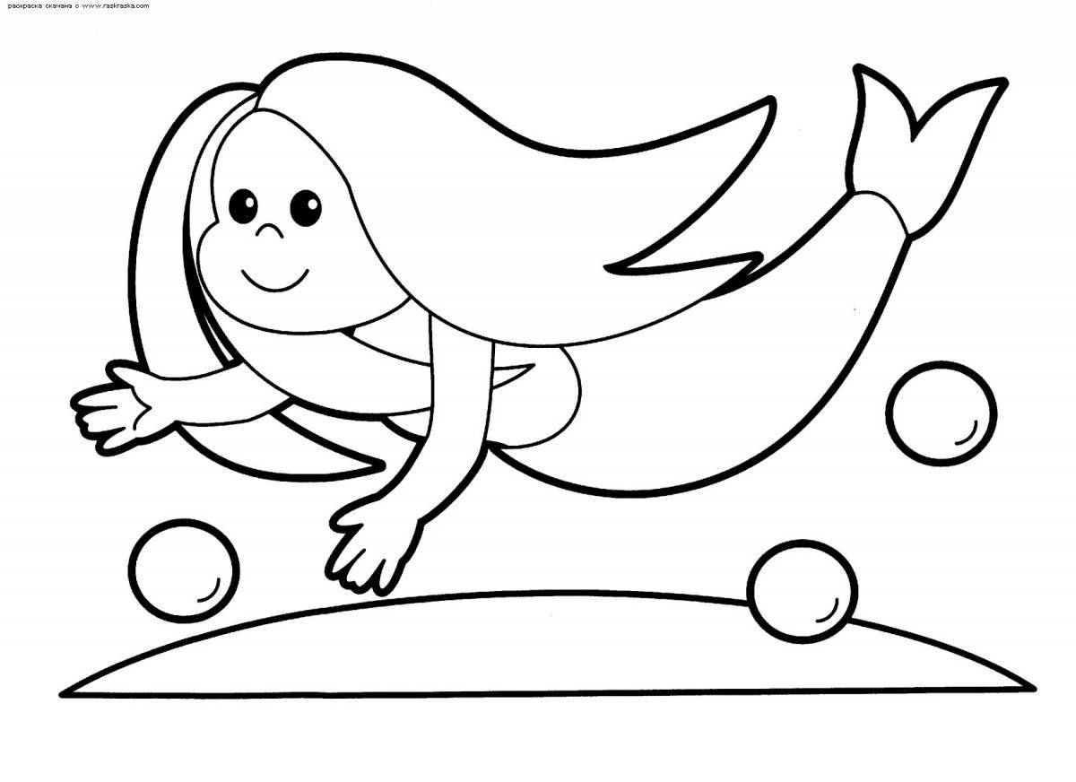 Colourful coloring pages for children 3-4 years old