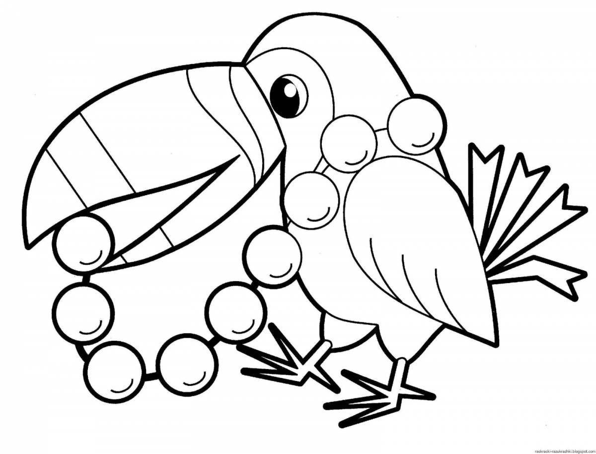 Colourful coloring pages for children 3-4 years old