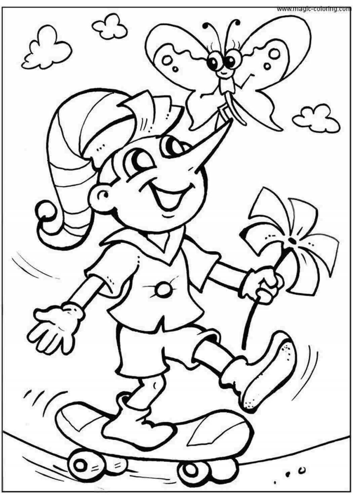 Creative pinocchio coloring book for 4-5 year olds