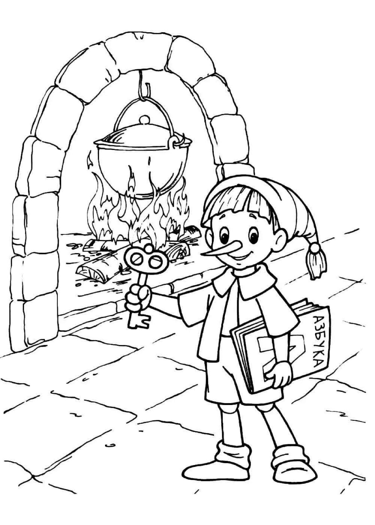 Delightful Pinocchio coloring book for the little ones