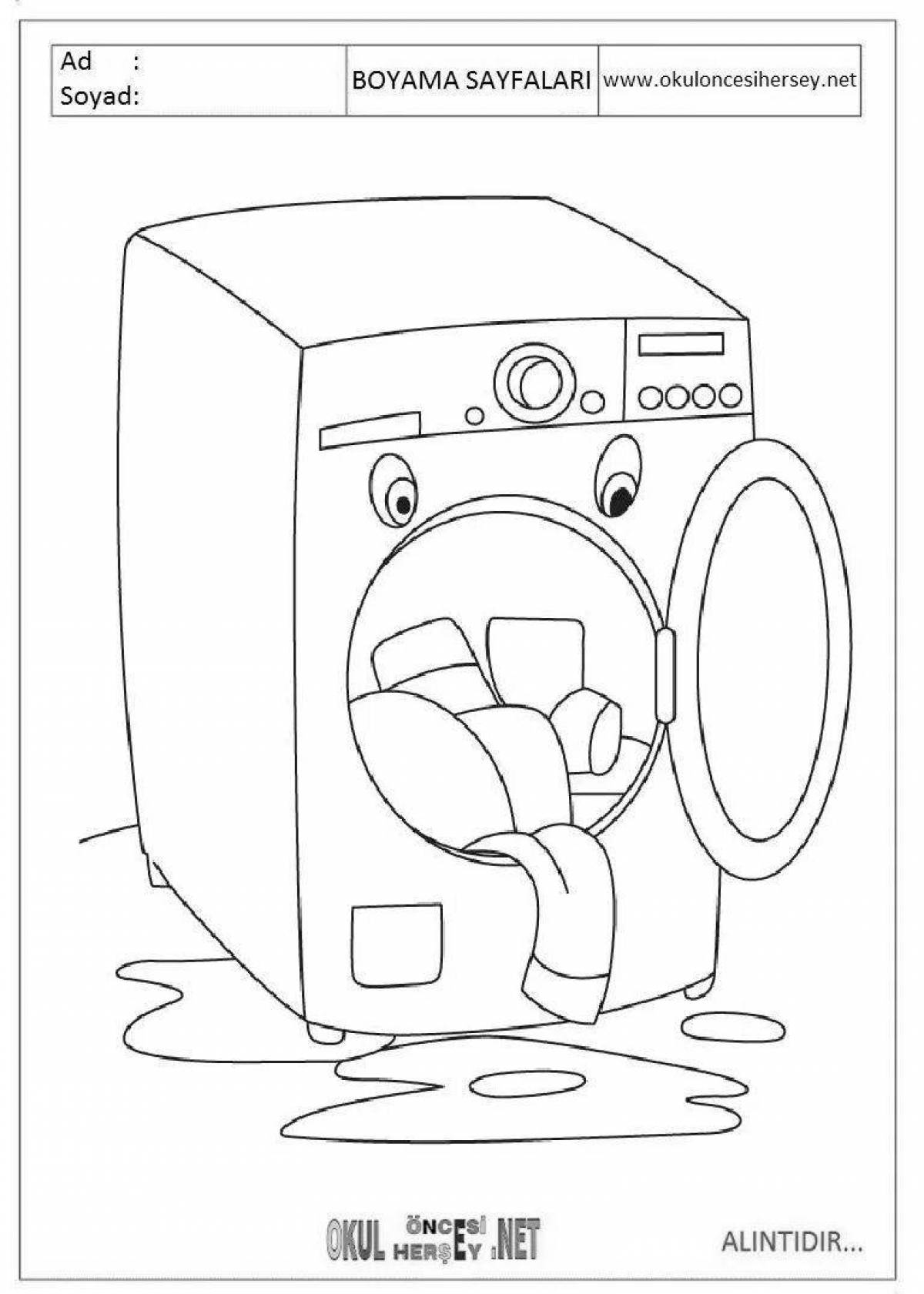 Coloring pages of household appliances for children 3-4 years old