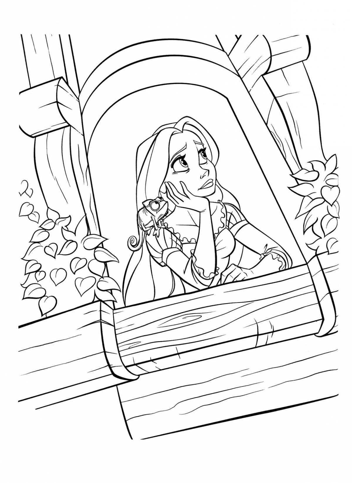 Rapunzel wild coloring book for kids 5-6 years old