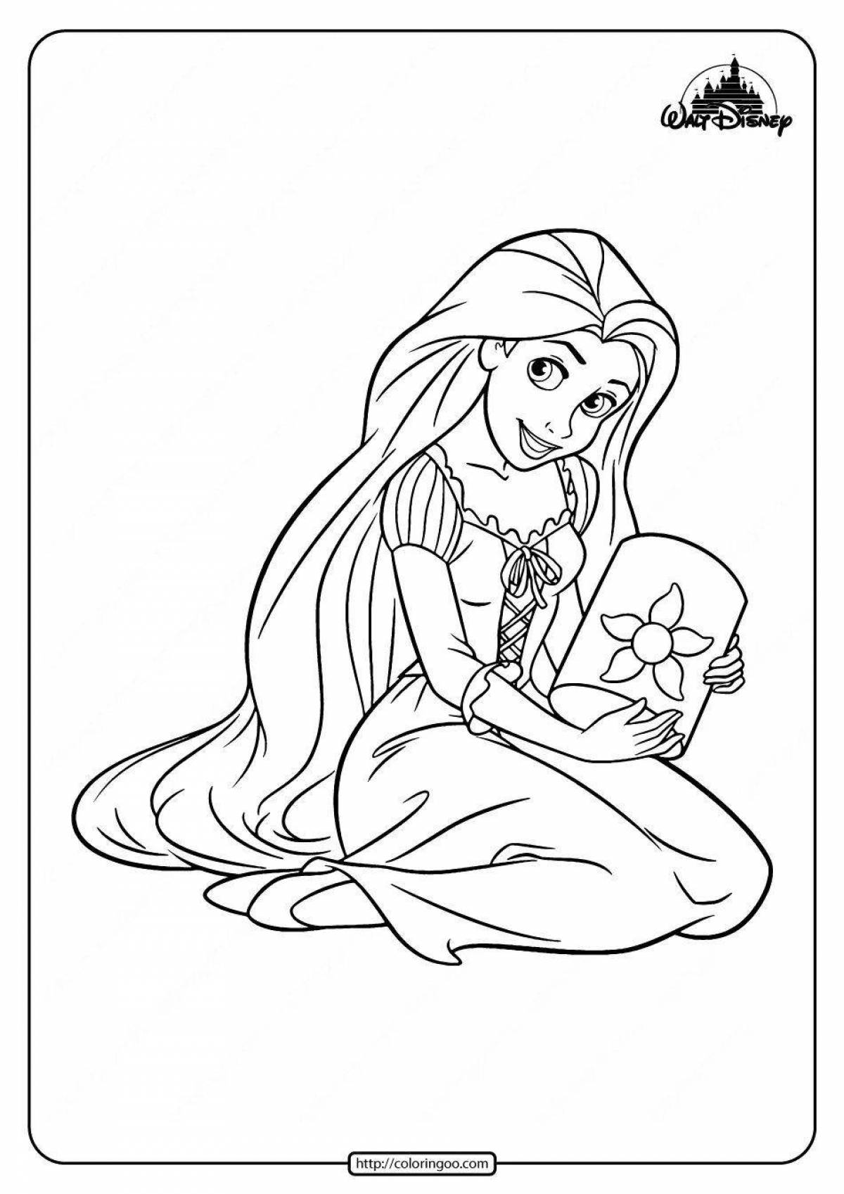 Rapunzel playful coloring book for kids 5-6 years old