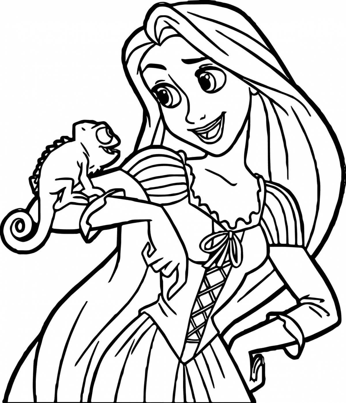 Tangled sparkling coloring book for kids 5-6 years old