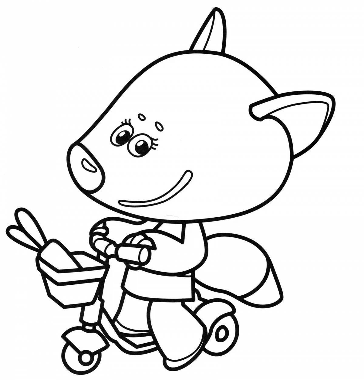 Adorable Bear Coloring Page for Kids