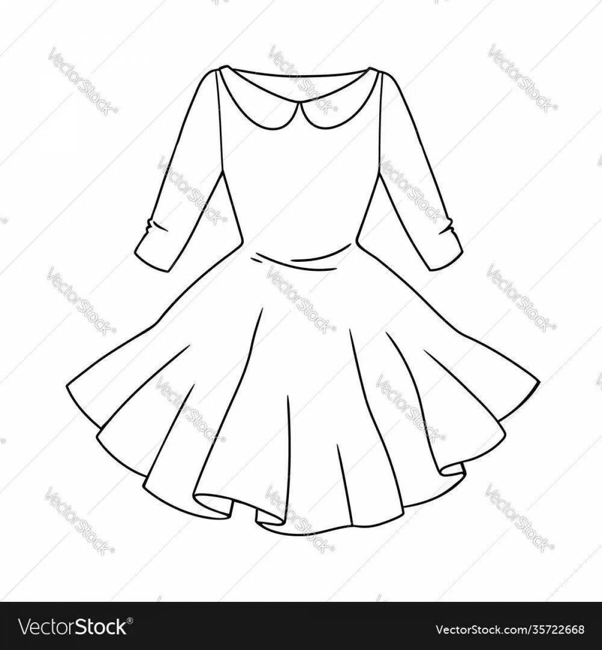 Gorgeous coloring dress for dolls